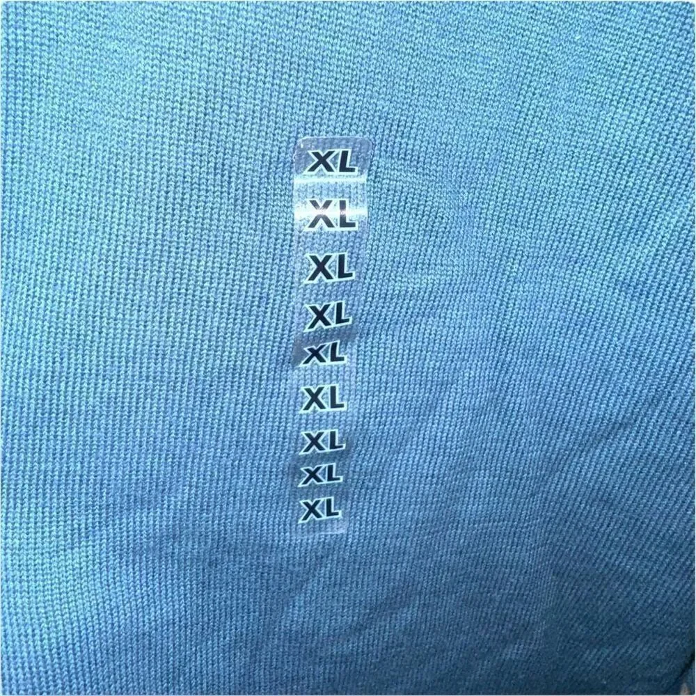 Brandini Teal Blue Knit Polo Collar Sweater Size XL - Picture 6 of 9